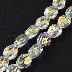 Прозрачные стеклянные бусины гальваническим пряди&nbsp;GLAA-C025-02D