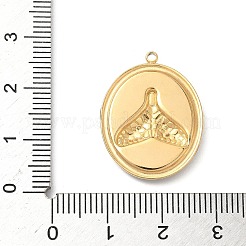 Anhänger aus Edelstahl 304 mit natürlicher Muschel und Pailletten im Inneren&nbsp;STAS-L026-17G-E04