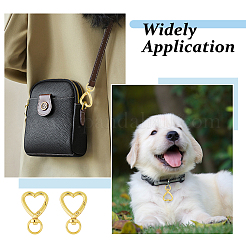 10 шт. застежка-крючок из цинкового сплава в форме сердца&nbsp;FIND-DC0007-57G