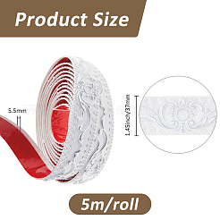 ПВХ самоклеящаяся гибкая молдинговая отделка&nbsp;AJEW-WH0348-636A