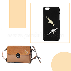 40 шт. 4-х цветные кабошоны из цинкового сплава в стиле панк со стразами&nbsp;MRMJ-HY0001-17