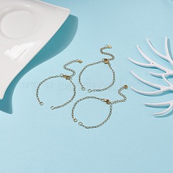 Наполовину готовые 304 нержавеющая сталь скрепки цепи соединитель браслет изготовление AJEW-JB01129