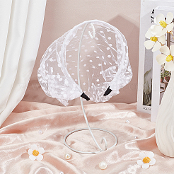 Резинки для волос с вуалью из полиэстера OHAR-WH0021-63A