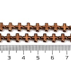 Fili di perline di ematite sintetica non magnetica elettrolitica&nbsp;G-K375-E01-01