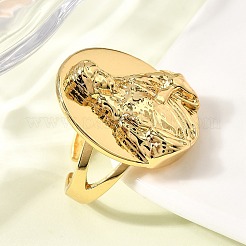 Латунные регулируемые открытые манжеты для женщин&nbsp;RJEW-I111-04G-02