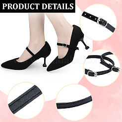 2 пара двухцветных женских регулируемых съемных ремешков из искусственной кожи для обуви на высоком каблуке&nbsp;AJEW-CL0002-06A