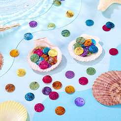 60 шт. 6-цветные коннекторные подвески из натуральной ракушки Акойя&nbsp;BSHE-TA0001-18