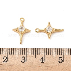 Латунные микропаве прозрачные подвески с фианитом KK-B160-30G