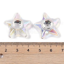 Прозрачные акриловые бусины с УФ-покрытием&nbsp;OACR-S145-02