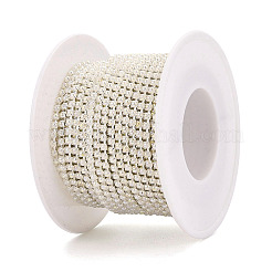 Cadenas de tenis de imitación de perlas de hierro y plástico ABS&nbsp;CH-Q006-01A-17