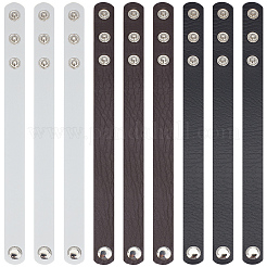 18 Stück 3 Farben PU-Leder-Schnapparmbänder für Damen und Herren&nbsp;BJEW-CY0001-12