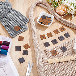 60 шт. 2 стиля этикеток из искусственной кожи FIND-UN0007-62A