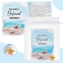Kit regalo di ringraziamento con stelle marine sorridenti e sagge fai da te&nbsp;DIY-OC0009-66