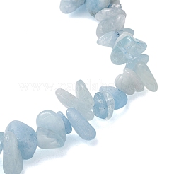 Bracelets extensibles en perles d'aigue-marine naturelle pour hommes et femmes&nbsp;BJEW-JB10647-03