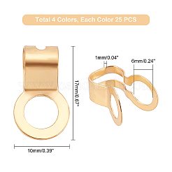 100 шт. 4 цвета наконечники из железных бусин IFIN-PH0001-75