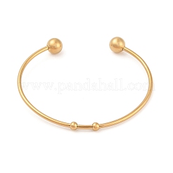 Модные браслеты-манжеты из нержавеющей стали 304&nbsp;BJEW-H473-01G