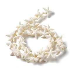 Нити из синтетических бирюзовых бусин G-A218-03