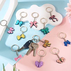 13 шт. 13 стиля пластиковых брелоков-бантов из ПВХ&nbsp;KEYC-TA0001-55