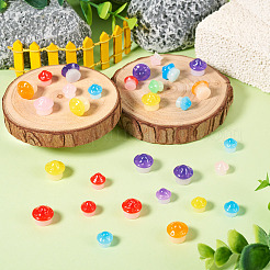 30 шт. 2 стиля светящегося смоляного грибного украшения RESI-TA0004-02A