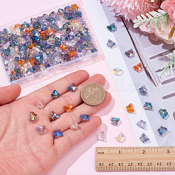 200 шт. 10 стиля смешанных стилей гальванизированные прозрачные стеклянные бусины нити&nbsp;EGLA-SC0001-57