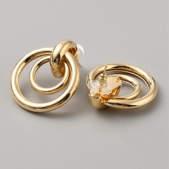 Женские серьги-гвоздики с железным закрученным узлом EJEW-WH0004-106B