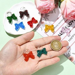 8шт 8 цвета прозрачные стеклянные подвески&nbsp;GLAA-CJ0002-83