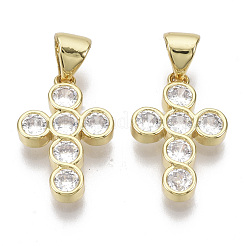 Латунные микро проложить кубического циркония подвески ZIRC-S067-046-NF