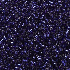 MIYUKIデリカビーズ小  シリンダー  日本製シードビーズ  15/0  （dbs0183)シルバー裏地ロイヤルブルー  1.1x1.3mm  穴：0.7mm  約175000個/袋  50 G /袋&nbsp;SEED-X0054-DBS0183
