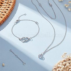 3 шт. 3 стиля 925 удлинитель цепи из стерлингового серебра STER-BC0002-50