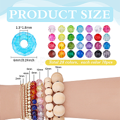 1960шт 28 цвета прозрачные акриловые бусины&nbsp;TACR-PH0001-97