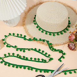 Полиэстеровый помпон шарик кисточка кружевная лента&nbsp;DIY-WH0683-63B