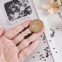 Натуральный черный шпинель бисер пряди G-PH0034-13