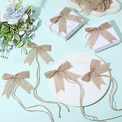 Рождественский бант из полиэстера для украшения подарочной коробки&nbsp;AJEW-WH20033-136A