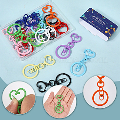 20 шт. 10 цвета железные застежки для брелка&nbsp;FIND-SC0017-35