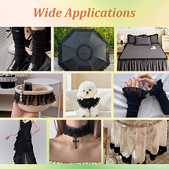 Полиэстеровая двухслойная плиссированная кружевная лента OCOR-WH0036-92A