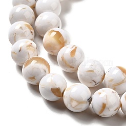 Синтетические бирюзовые и морские раковины в сборе из бисера пряди&nbsp;G-D482-01C-05