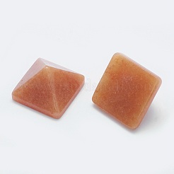 天然レッドアベンチュリンカボション  ピラミッド  20x20x12~13mm  対角長さ：26mm&nbsp;G-G759-Y01
