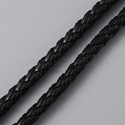 10м круглых плетеных шнуров из искусственной кожи&nbsp;LC-WH0008-03A