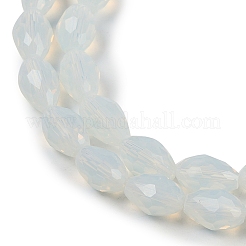 Galvanisierte imitatorische Jade Glasperlen Stränge&nbsp;LS-EGLA-N013-J6mm-D02