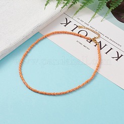 Collane di perle di vetro rotonde&nbsp;NJEW-JN03207