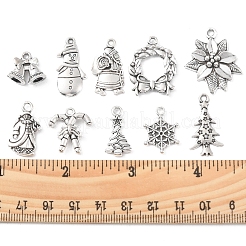 40шт 10 стиля рождественские тематические подвески из сплава FIND-FS0001-50