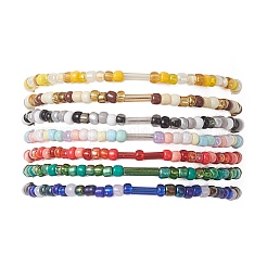 7шт наборы браслетов из стеклянных бусин&nbsp;BJEW-MZ00297