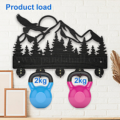 Настенные вешалки из дерева и железа HJEW-WH0055-114