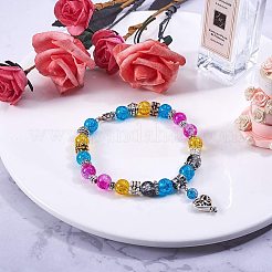 Европейские сплавочные бусины тибетского стиля  TIBEB-PH0004-63