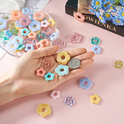 120 шт. 15 стильных прозрачных и непрозрачных акриловых бусинок OACR-BT0001-03