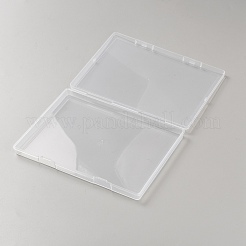 Ppプラスチックビーズ保管容器  ヒンジ付き蓋付き  長方形  透明  18.2x13.5x1.6cm  内径：18x12.9x1.1のCM&nbsp;CON-WH0089-98C
