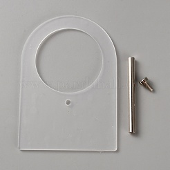 Bogenförmige Acryl-Ausstellungsständer für weiche Silikon-Ohrring-Ausstellungsformen in Ohrform&nbsp;ODIS-WH0043-166
