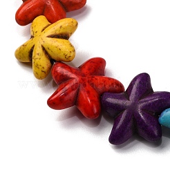 Синтетических нитей бирюзовые бусы G-C147-20