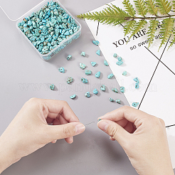 Синтетический чип бирюзовый шарик нити G-CJ0001-09