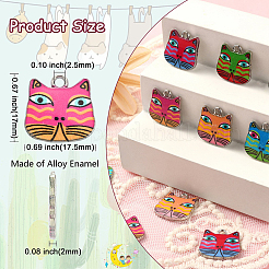 Подвески из сплава эмали 30шт 6 стиля&nbsp;ENAM-CJ0003-30